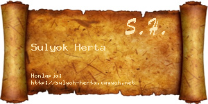 Sulyok Herta névjegykártya